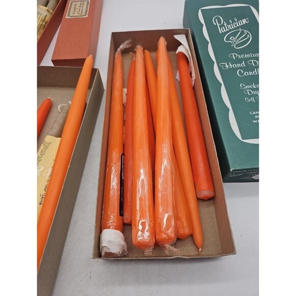 Patrician Taper Candles 12 Inch Bayberry Oarnge 17 Candles Total New - Picture 9 of 10